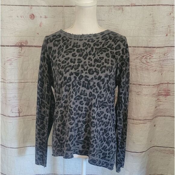 Generation Love Leopard Print Cashmere Sweater Size Medium - Picture 1 of 6